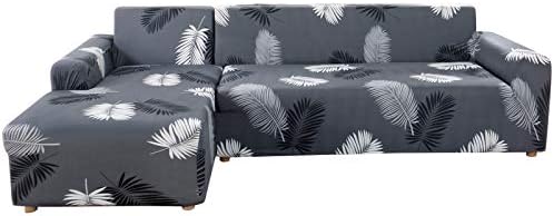 MIFXIN L Shape Sectional Sofa Covers 2 Piece Slipcover Set
