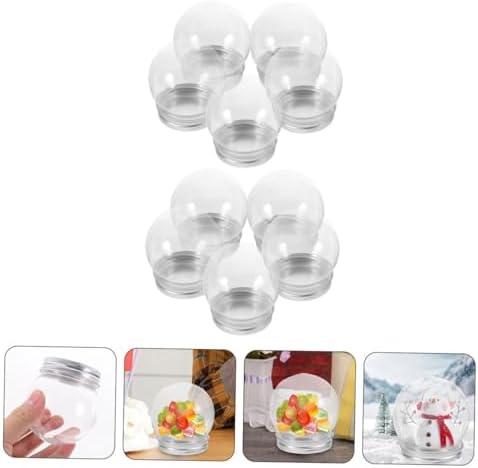 10pcs Plastic Candy Jars with Clear Balls for Parties and Weddings