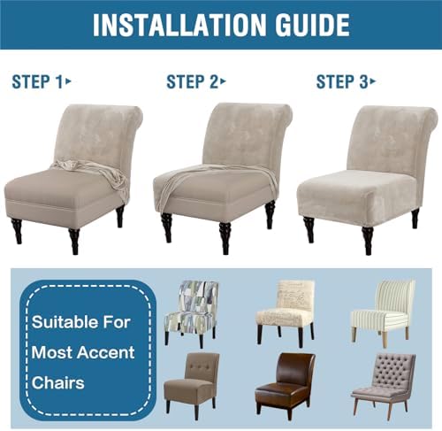 HVERSAILTEX Velvet Chair Cover for Living Room