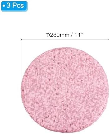 PATIKIL Round Bar Stool Covers 3 Pack Pink