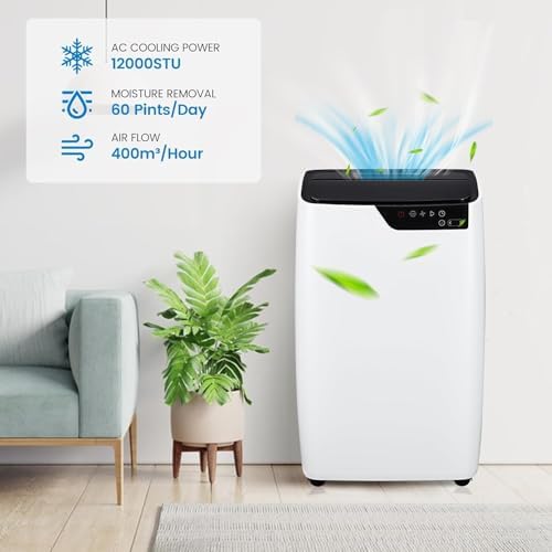 GAOMON 4-in-1 Quiet Portable Air Conditioner 12000 BTU