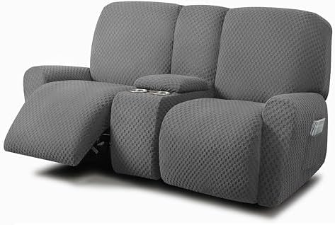 ULTICOR Reclining Love Seat Cover 8-Piece Set Thick and Soft