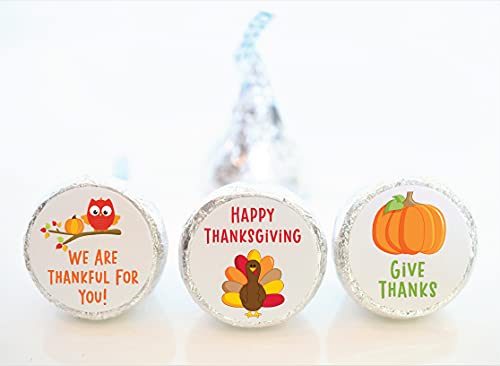 Personalized Thanksgiving Hershey Kiss Stickers 108 Stickers 1