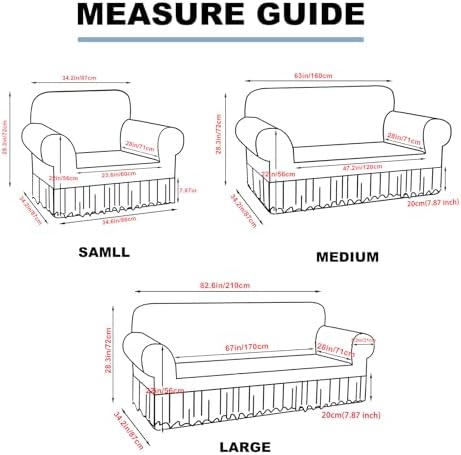 GOSTADY Stretch Sofa Cover for 3 Cushion Couch