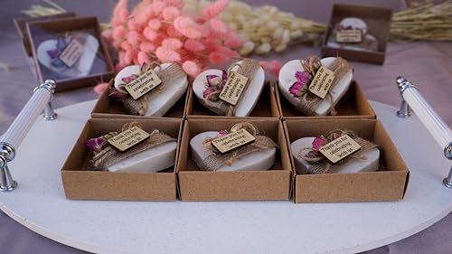 Heart Shaped Soaps 12-Pack Wedding Favors