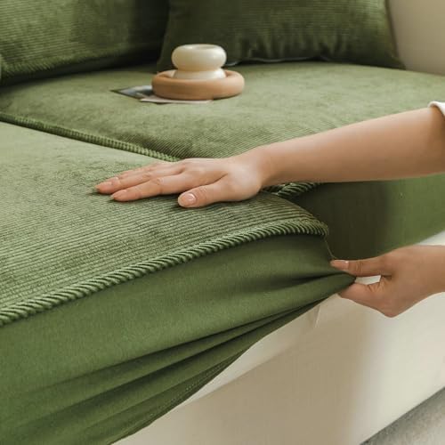 BSTMAI Stretch Sofa Cushion Cover 1pc Corduroy
