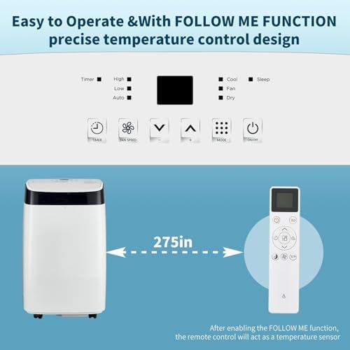 AutoSteelix 10000 BTU Portable AC with Remote Control