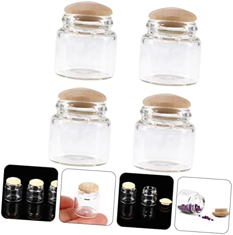 Cabilock 4Pcs Scale House Decor Mini Jars and Bottles