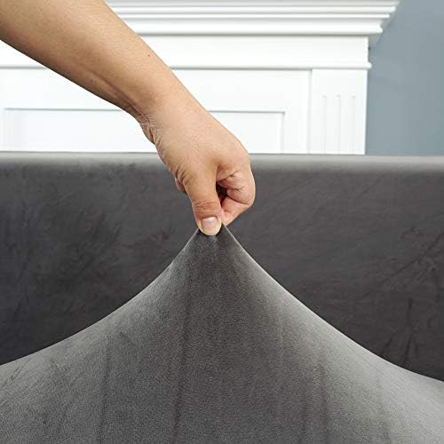 ZPEE Plush Stretch Sofa Slipcover Gray 83-110