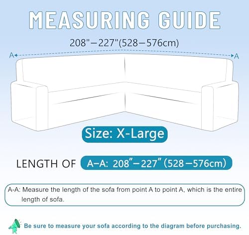 HDCAXKJ U Shaped Sofa Slipcover Thick Jacquard Design