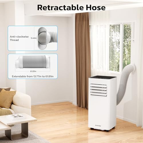 ZAFRO 10000 BTU Portable Air Conditioner with 4 Modes and Remote Control