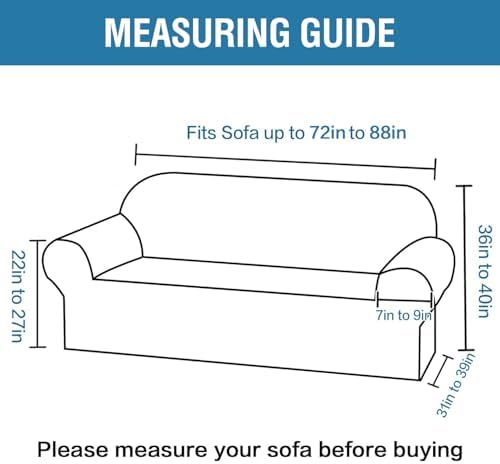 HVERSAILTEX High Stretch Sofa Slipcover with Elastic Bottom