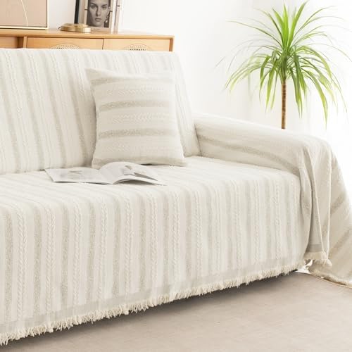 KaviKon Boho Sofa Cover for Dogs with Tassels