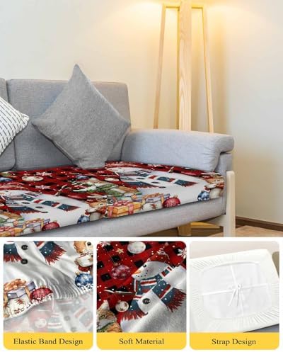 Christmas Poinsettia Sofa Covers Stretchable Slipcovers for L T Shape Couch