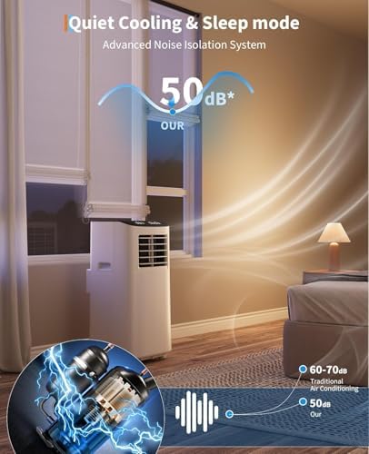 GlowSol 8000 BTU Portable AC with Dehumidifier and Remote