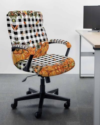 Kewadony Office Chair Cover with Stretchable Armrests 1