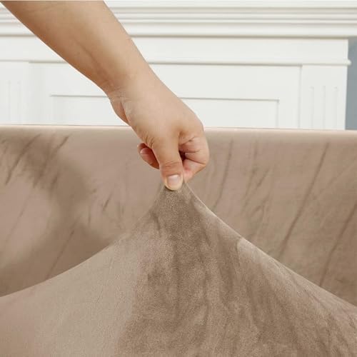 Velvet L Shape Sofa Slipcover for Sectional 3 Seater