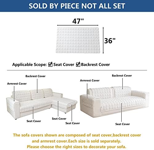 Eismodra Sectional Couch Cover L Shape 36 x 47 Inches
