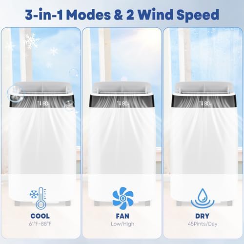 10000 BTU Portable Air Conditioner with Remote Control and Auto Swing 1