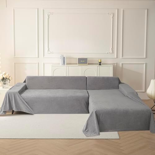 Mysky Home L Shape Sofa Cover 91x150 Grey