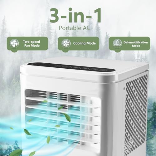 10000 BTU Portable AC Unit with 24H Timer and Dehumidifier