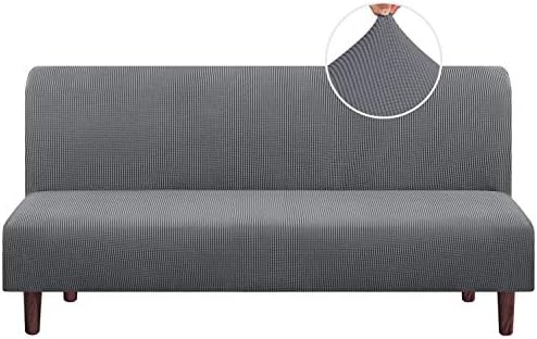 PrinceDeco Stretch Armless Futon Cover Gray