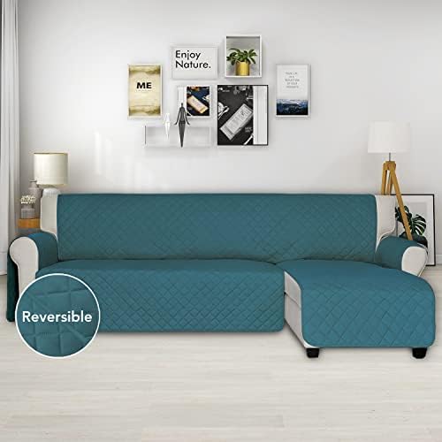 ISSUNTEX Reversible L Shaped Sofa Cover for Dogs and Kids