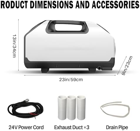 Bailigo 24V DC Portable AC for Camping 2900BTU Quiet 4 Modes