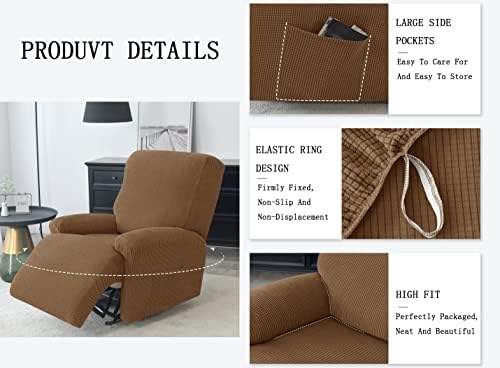 YOPOIY 4 Piece Recliner Slipcover - Orange