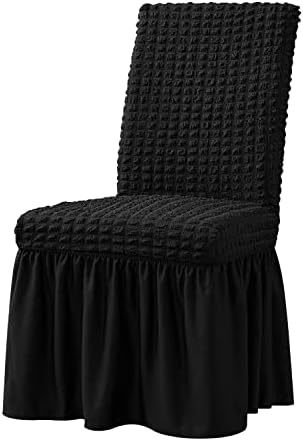 XMNTG Stretchable Dining Chair Slipcovers Black 1