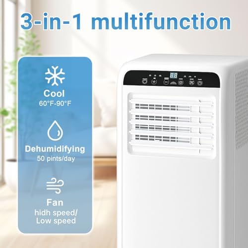 Stopsad 10000BTU Portable Air Conditioner with 3-in-1 Functions