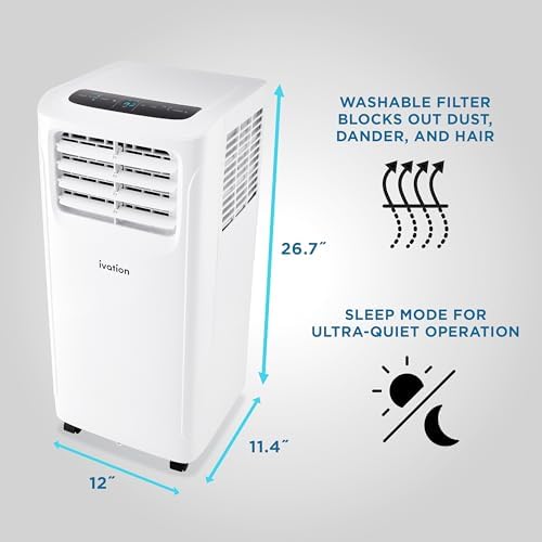 Ivation 9000 BTU Compact Portable Air Conditioner