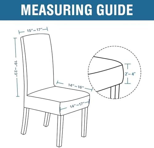 HVERSAILTEX Dining Chair Covers 4-Pack Stretchable
