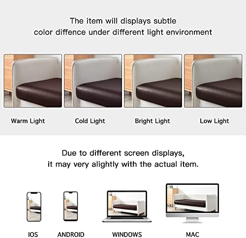 Yates Home XXL Chocolate Sectional Sofa L Shape PU Leather Slipcover
