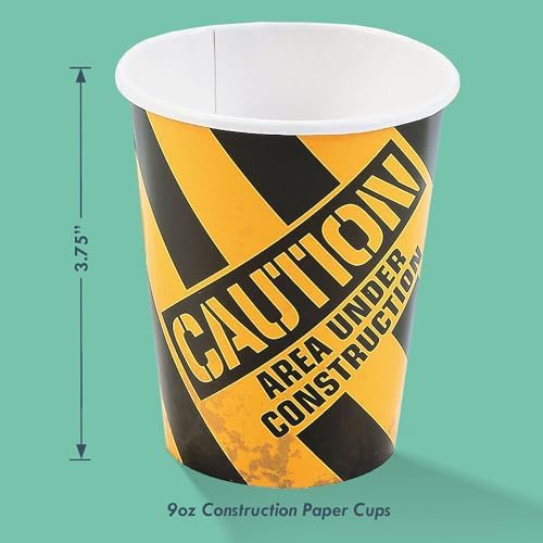 Home Hoopla Construction Party Caution Beverage Cups 8 Count