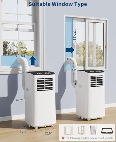 GlowSol 8000 BTU Portable AC with Dehumidifier and Remote