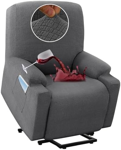 HVERSAILTEX Waterproof Recliner Slipcover Cover Medium Grey