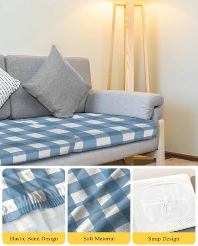 LooPoP Sectional Sofa Slipcover Buffalo Plaid