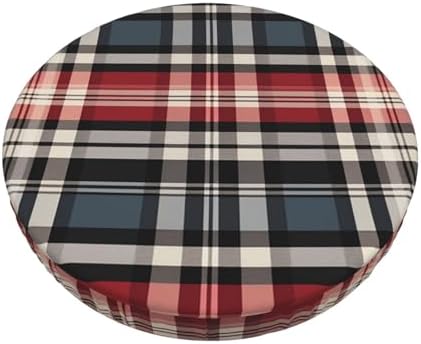 Old Plaid Checkered Bar Stool Cushion Cover