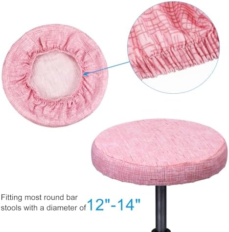 PATIKIL Round Bar Stool Covers 3 Pack Pink