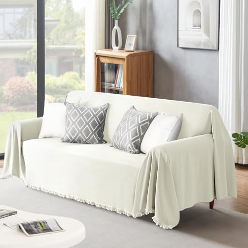 TAOCOCO Sofa Covers with Tassels Heavy Duty