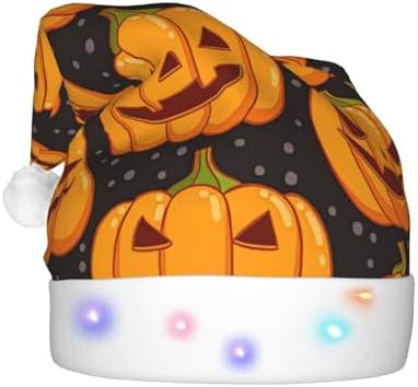 Halloween Pumpkin Print Christmas LED Hat for Festive Events