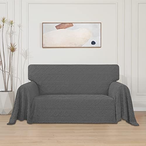 Easy-Going 80X118 Inch Loveseat Sofa Cover Grey