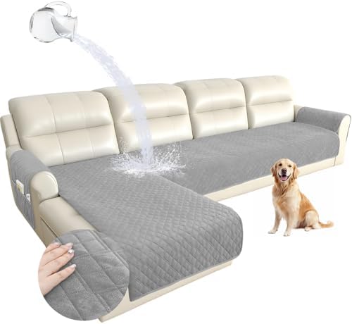 Waterproof L Shape Sectional Couch Cover for Dogs