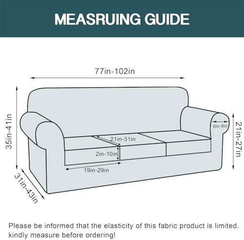 FantasDecor 4 Piece Velvet Sofa Slipcover