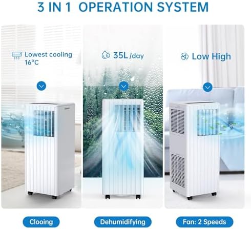 GarveeTech 8000 Btu Portable Air Conditioner White 1