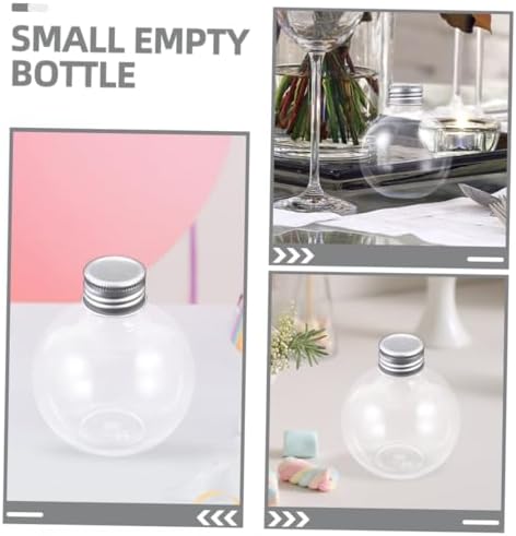 LIFKOME 10pcs Clear Light Bulb Style Candy Bottles with Lids