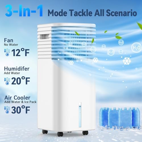FANCOLE Windowless Portable Air Conditioner 4 Modes 3 Speeds