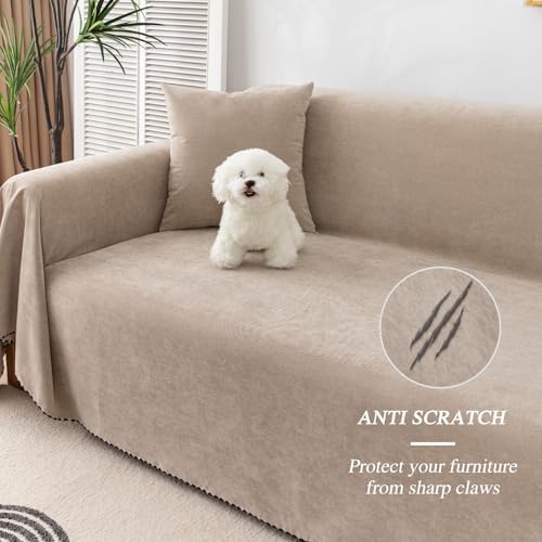 Lucky Monet Waterproof Sofa Cover Khaki 71x134