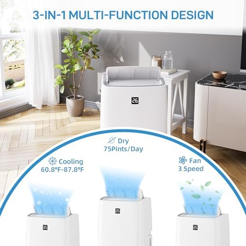 GAOMON 14000 BTU Portable Air Conditioner Unit White